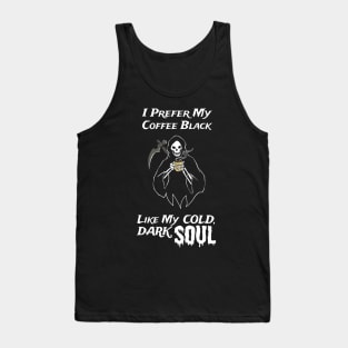 Grim Reaper Loves Black Coffee Coffee Fan Gift Tank Top